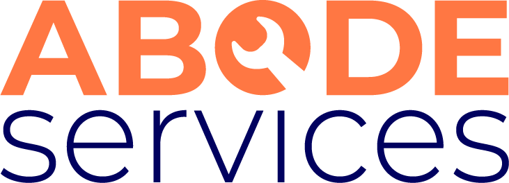 Abode Services logo – veteran-owned home improvement experts in roofing, windows, siding, and doors.
